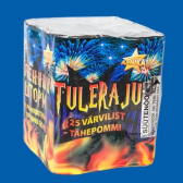 Ilutulestiku patarei TULERAJU, 25 värvilist tähebuketti